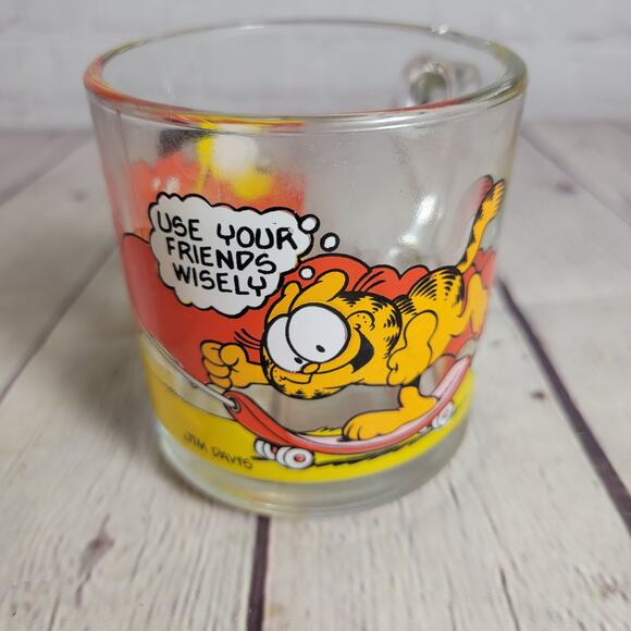 McDonald’s Garfield Glass Mugs Cups 1978 Jim Davis Made In USA Lot Of 3 Vintage - Picture 6 of 8